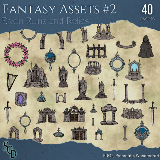 Fantasy Assets #2 - Elven Ruins and Relics - SGD Fantasy Maps
