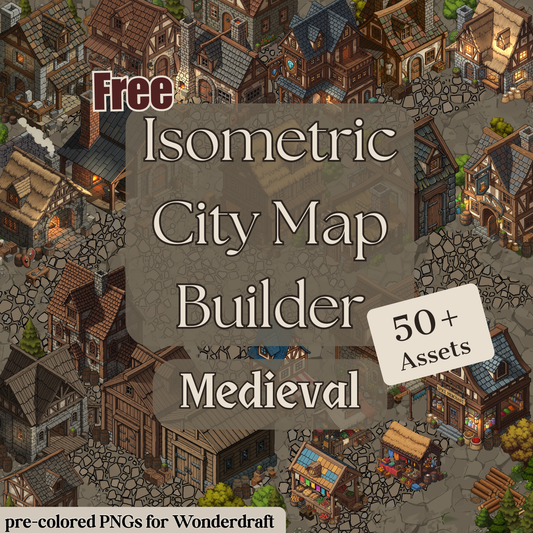 Free Assets #7 - Isometric Buildings - SGD Fantasy Maps