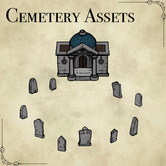 Free Assets #9 - Halloween Freebie - Cemetery Assets - SGD Fantasy Maps