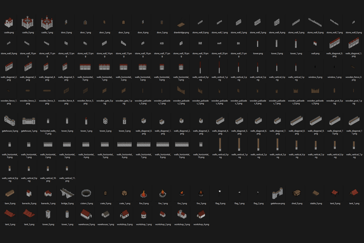 Isometric Assets #1 - Castles and Camps