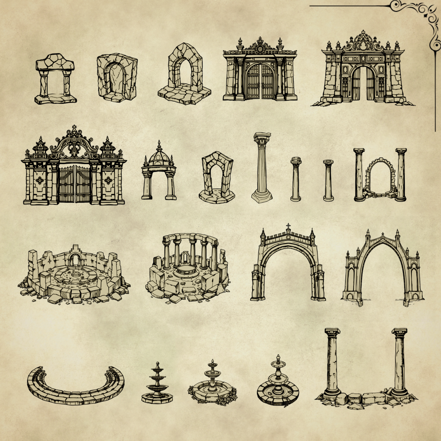 Fantasy Assets #2 - Elven Ruins and Relics - SGD Fantasy Maps