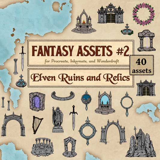 Fantasy Assets #2 - Elven Ruins and Relics - SGD Fantasy Maps