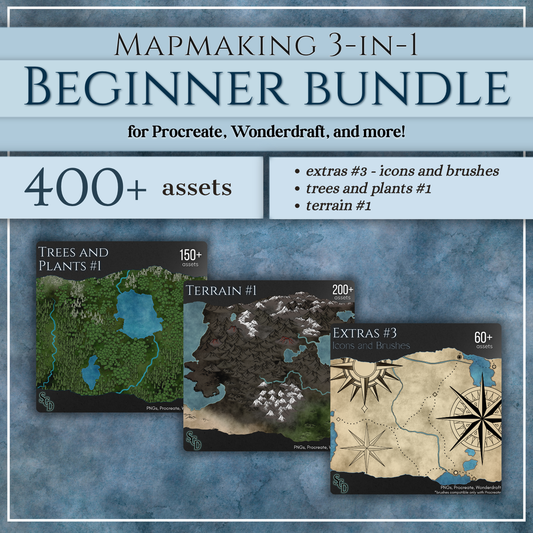 Mapmaking 3-in-1 Beginner Bundle - SGD Fantasy Maps