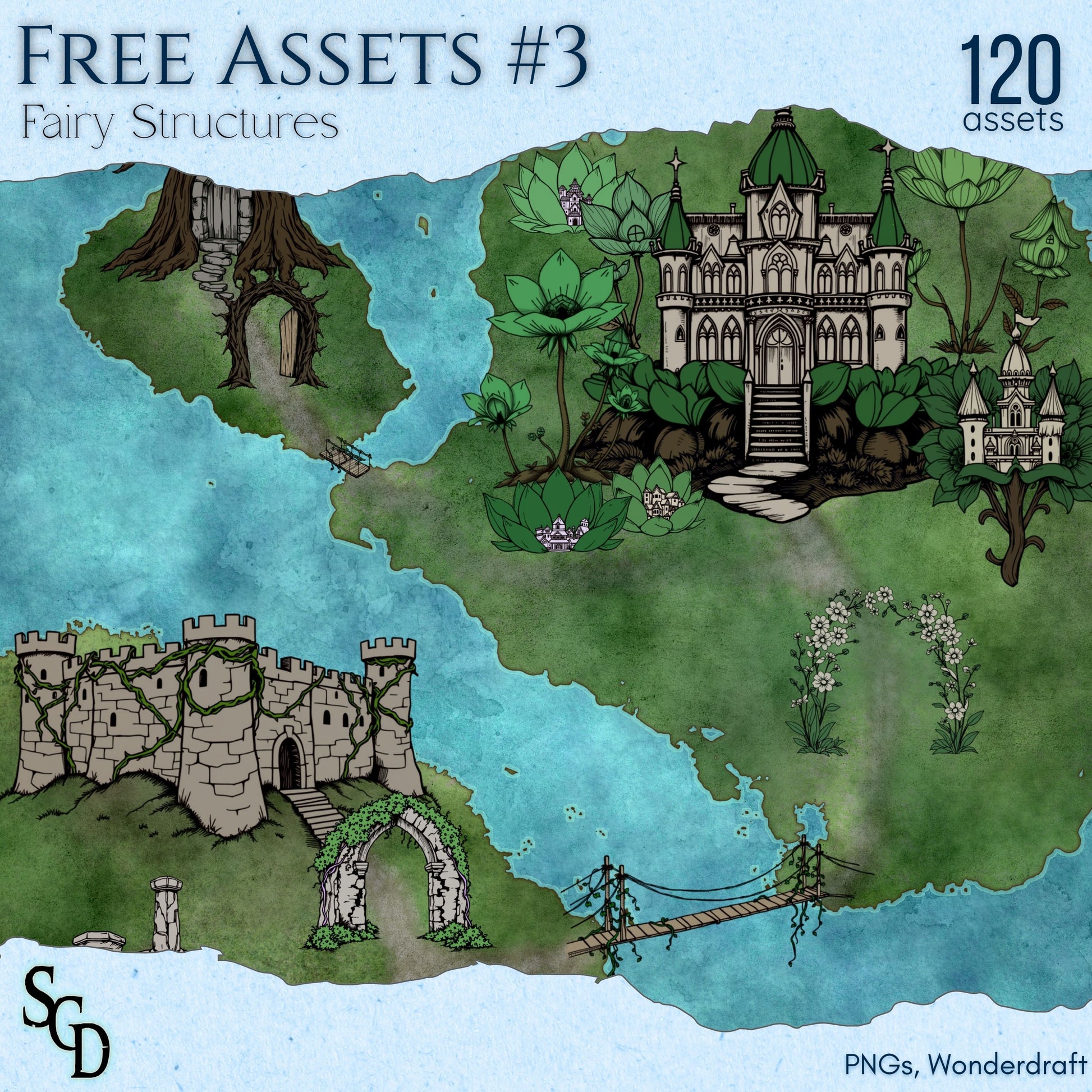 Free Assets #3 - Fairy Structures - SGD Fantasy Maps