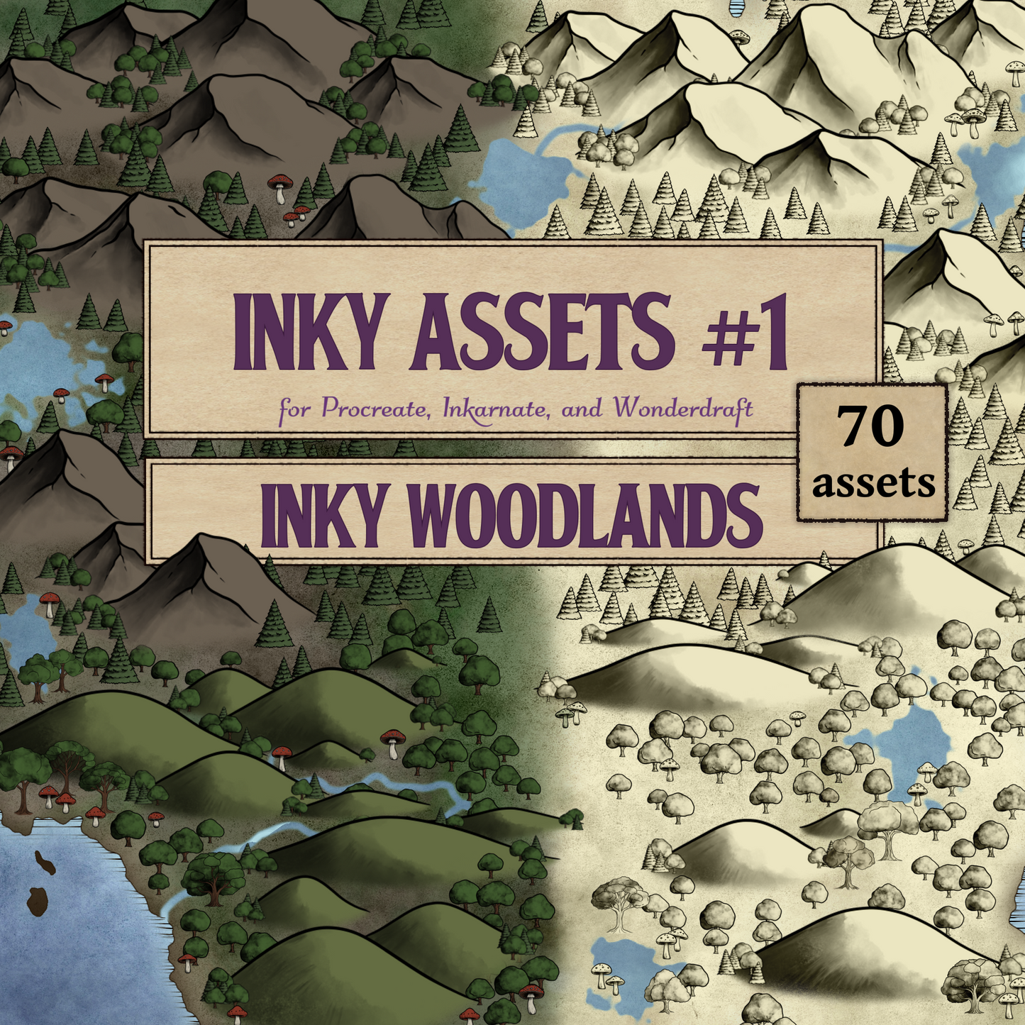 Inky Assets #1 - Woodlands