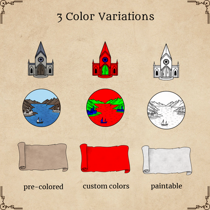 Fantasy Map Icons #1 - Medieval Points of Interest - Part 1 - SGD Fantasy Maps