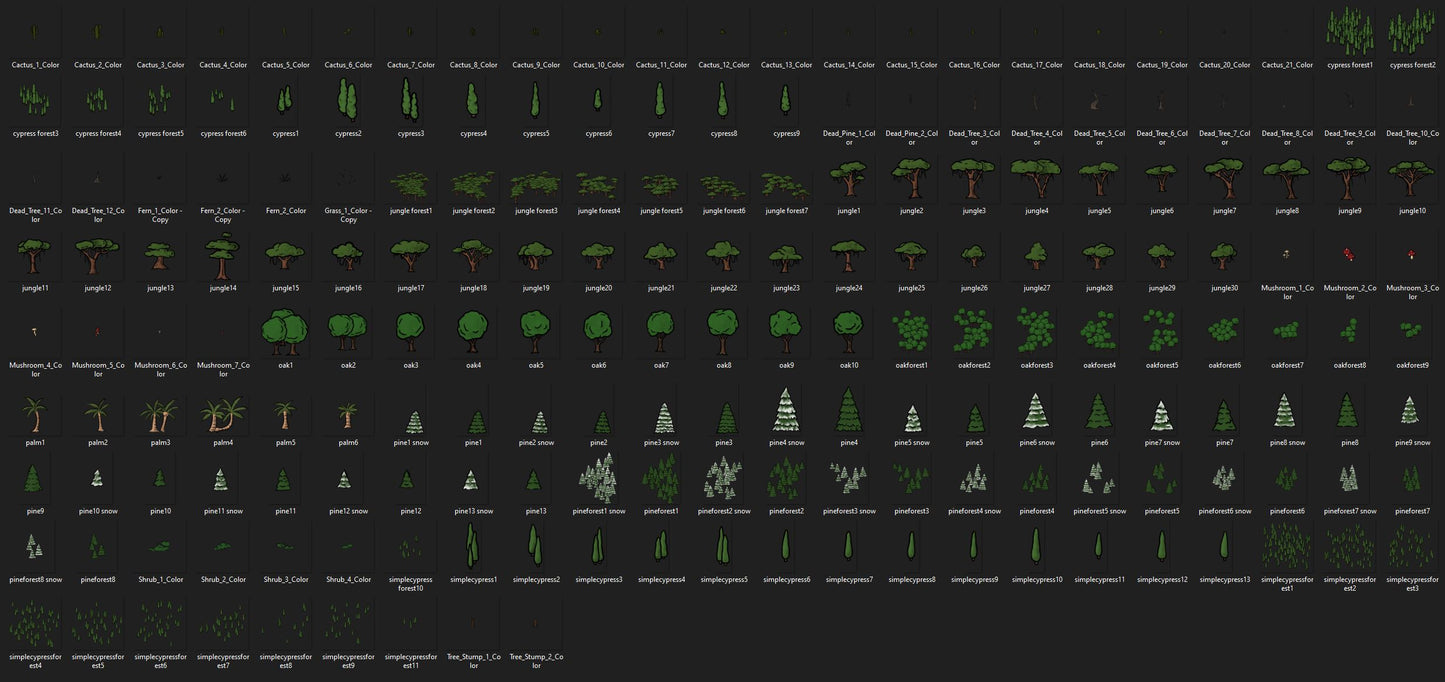 Trees and Plants Asset Pack #1 - SGD Fantasy Maps