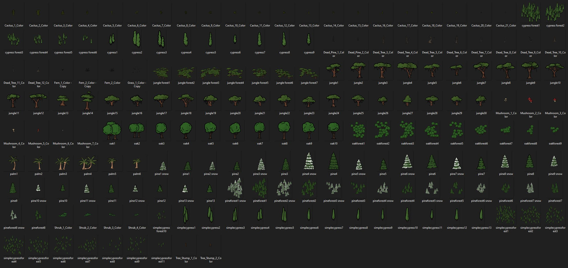 Trees and Plants Asset Pack #1 - SGD Fantasy Maps